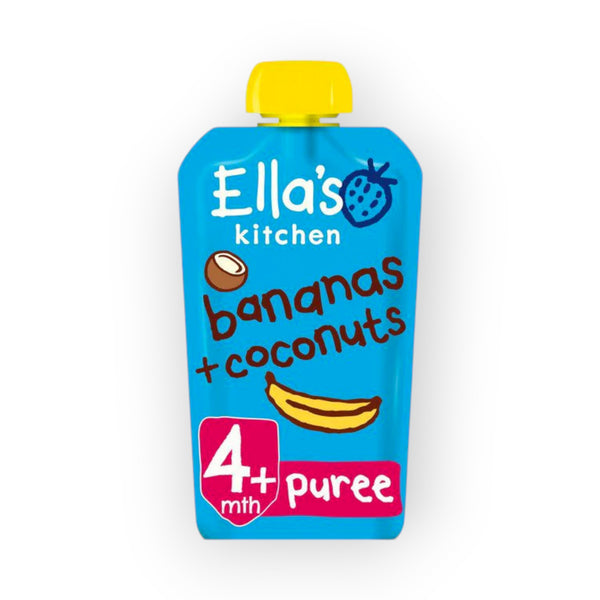 Ella's Kitchen Bananas + Coconuts Organic Puree 120g, 4m+