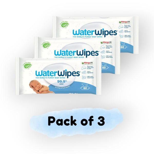 WaterWipes - BioDegradable, 60 Wipes, Pack of 3