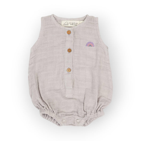 Masilo Organic Muslin Baby Romper - Grey