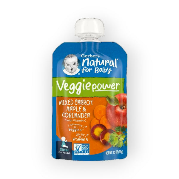 Gerber Natural for Baby Veggie Power, Mixed Carrot Apple and Coriander , 99g