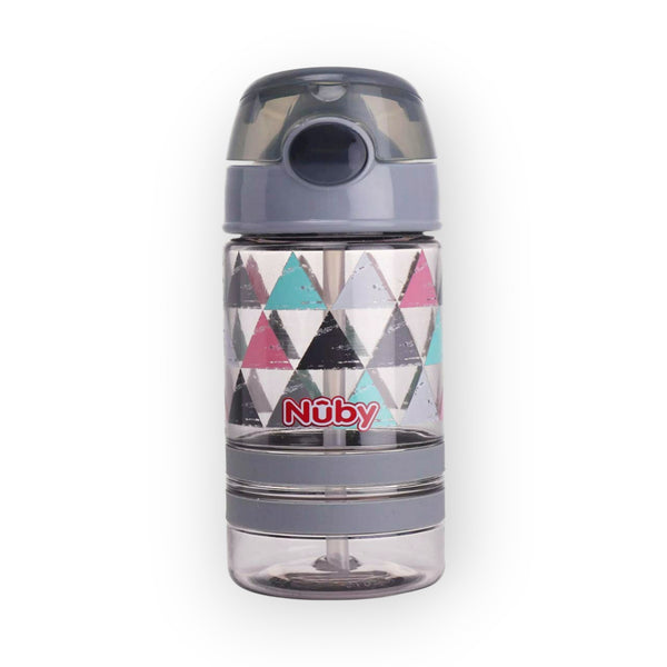 Nuby Thirsty Kids Flip IT, Grey - 360ml