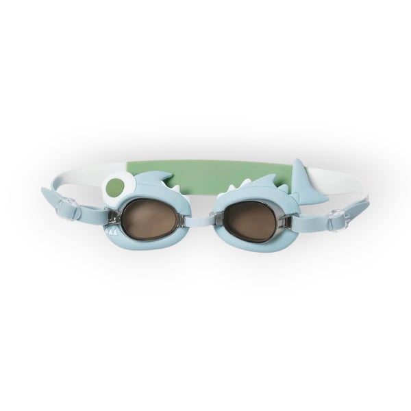 SUNNYLiFE blue color Mini Swim Goggles for kids Shark Tribe Khaki