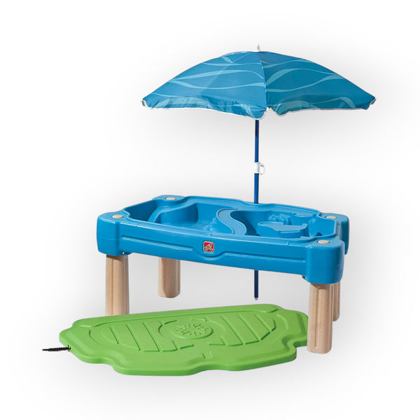 kids play table with umbrella