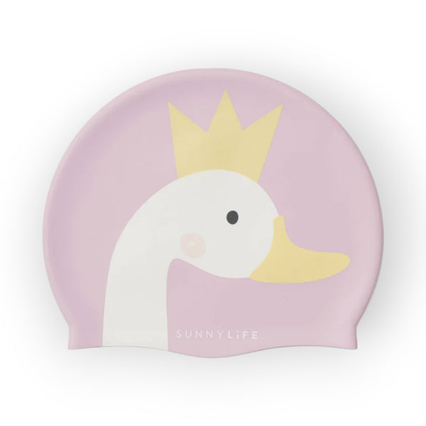 SUNNYLiFE Kids Swimming Cap Princess Swan Multi