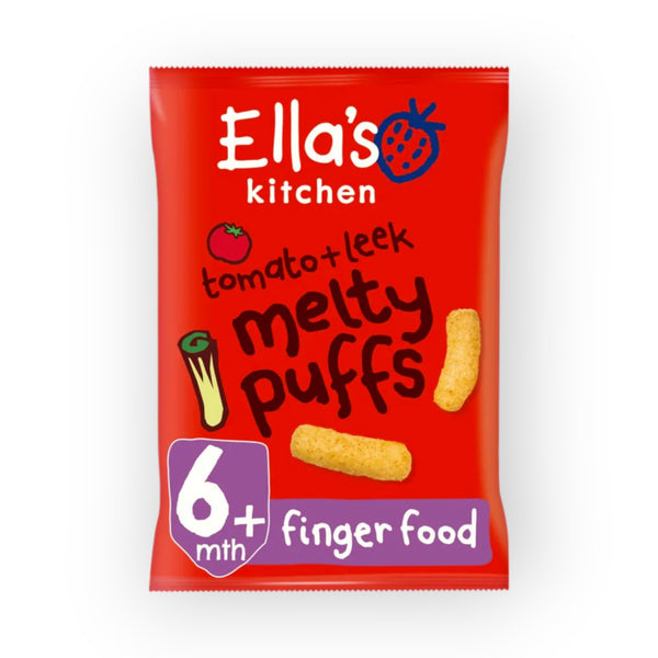 Ella's Kitchen Tomato + Leek Melty Puffs, 6m+, 20g