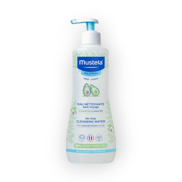 Mustela No Rinse Cleansing Water, with Natural Avocado Perseose and Aloe Vera, 300ml