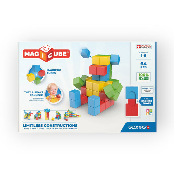 Geomag Magicubes Full Color Try Me Recycled - 64 Pcs