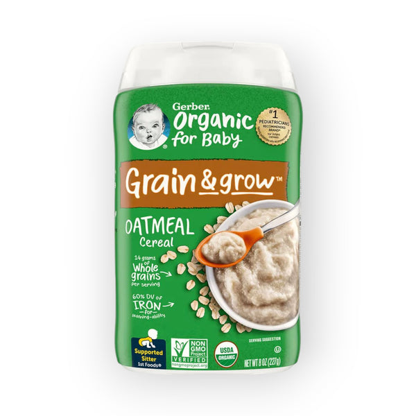 Gerber Organic Oatmeal Single Grain Cereal - 227g