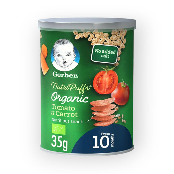 Gerber Organic Nutri Puffs Tomato and Carrot, 35g