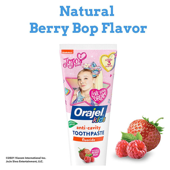 Orajel Anticavity Fluoride Toothpaste, Berry Divine, 119g