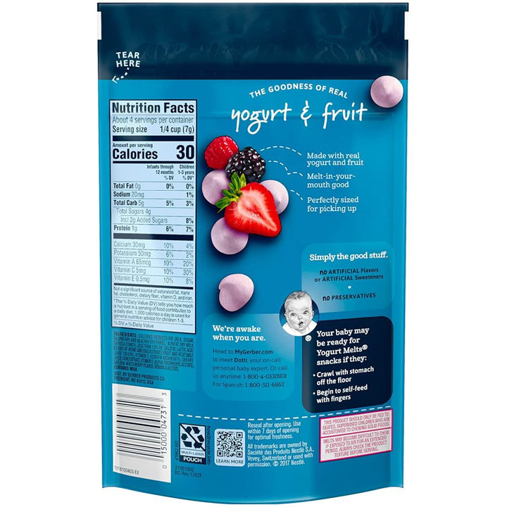 Gerber Yogurt Melts Mixed Berries 8+ Months - 28g