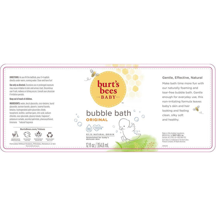 Burt's Bees Baby Bubble Bath, Original, 354.8 ml