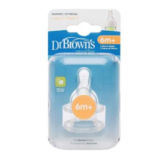 Buy Dr. Brown's Original Narrow-Neck Nipple, Level 3 (6m+), Pack of 2 online with Free Shipping at Baby Amore India, Babyamore.in