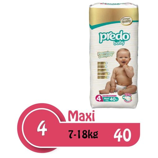 Buy Predo Baby Maxi Advantage 7-18kg, Size 4, 40 pieces online with Free Shipping at Baby Amore India, Babyamore.in