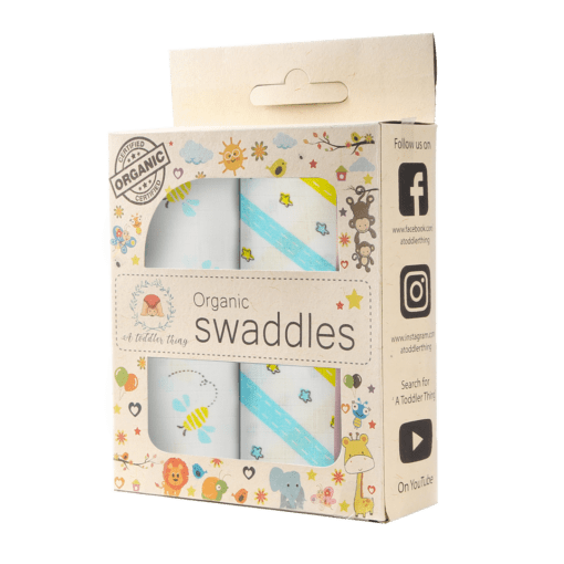 Buy Muslin Cotton Swaddles (Pack of 2) - Buzzing Bees online with Free Shipping at Baby Amore India, Babyamore.in