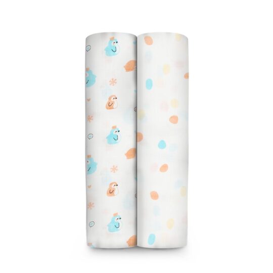 Buy Muslin Cotton Swaddles (Pack of 2) - Hello Penguin online with Free Shipping at Baby Amore India, Babyamore.in