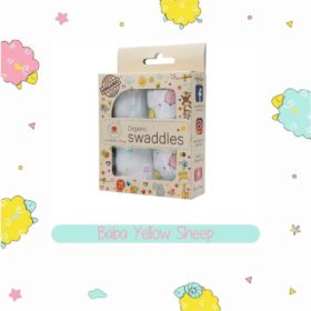 Buy Muslin Cotton Swaddles (Pack of 2) - Baba Yellow Sheep online with Free Shipping at Baby Amore India, Babyamore.in