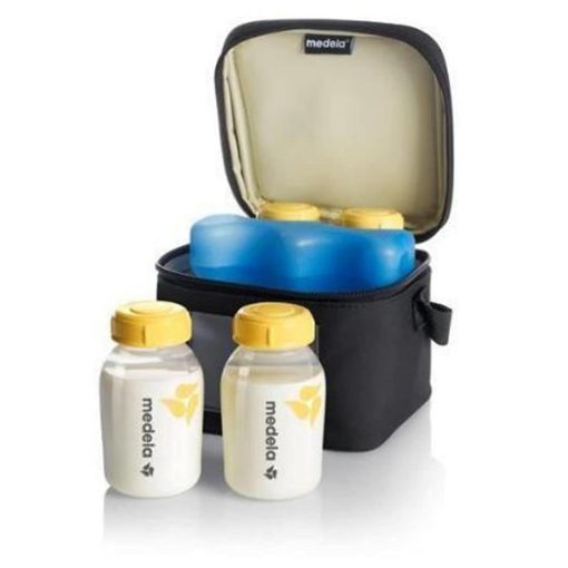 Buy Medela Cooler Bag with (Set of 4) Milk Storage Bottles online with Free Shipping at Baby Amore India, Babyamore.in