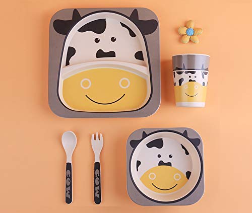Buy Bamboo Fibre Eco Friendly Cow Dinnerware Set online with Free Shipping at Baby Amore India, Babyamore.in