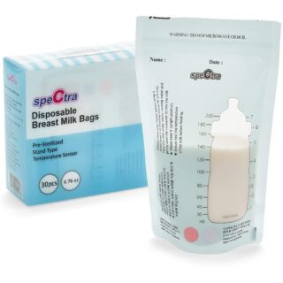 Spectra Disposable Breast Milk Bags with Temperature Sensor, 30 Pcs