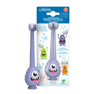 Dr. Brown's ToothScrubber Toddler Toothbrush, Monster Design 